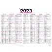 Oberthur Fluo - Calendrier 7 mois par face - 21 x 26,5 cm - rose