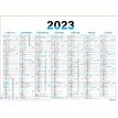 Oberthur Fluo - Calendrier 7 mois par face - 21 x 26,5 cm - bleu