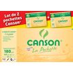 3148950077868-Canson C à grain - Lot de 2 pochettes papier à dessin - 12 feuilles - A4 - 180 gr - blanc--0