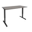 Bureau LEVEL - Bureau éléctrique - L160 - pied carbone - plateau imitation chêne gris