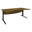 Burocean Idra - bureau - wavy rectangular - walnoot