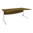 Burocean Idra - bureau - wavy rectangular - walnoot