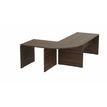 Eol Moka Panoramic - bureau - rectangular with angle unit - donker walnoot