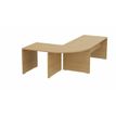 Eol Moka Panoramic - bureau - rectangular with angle unit - licht eiken