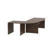 Eol Moka Panoramic - bureau - gebogen - donker walnoot
