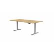 3617350004106-Table de réunion assis/debout AXEL - réglage électrique - L200 x P100 cm - plateau imitation chêne c--0