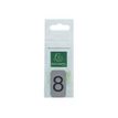 3130630671886-Exacompta - Plaque adhésive chiffre 1 - 25 x 44 mm - aluminium brossé-Avant-0