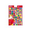 APLI kids - Decoratiesticker - 6 vellen - metallic groen, metallic rood, metallic blauw, metallic roze, oranje metallic, geel metallic, metallic lilac - permanent (pak van 624)