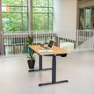 3760350281173-Bureau électrique UGO - L140x80cm - pieds noirs - plateau imitation chêne Stone-P_405113027_2-1