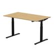 3760350281173-Bureau électrique UGO - L140x80cm - pieds noirs - plateau imitation chêne Stone-P_405113027_3-2