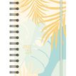 Bouchut Floral - Schoolagenda - 2022 - 2023 - dag per pagina - met draad gebonden - 125 x 175 mm - 320 pagina's - geel