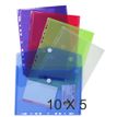 3130632573805-Exacompta - 10 Packs de 5 Pochettes perforées à scratch - A4 - couleurs assorties-P_405118365_1-0