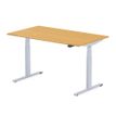 Bureau électrique UGO - L120x70cm - pieds gris - plateau chêne massif