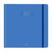 Agenda à élastique Cachemire - 1 semaine sur 2 pages - 16,5 x 16,5 cm - bleu - Oberthur