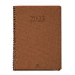 Agenda wire'o Glasgow - 1 semaine sur 2 pages - 22 x 28 cm - camel - Oberthur
