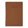 Agenda wire'o Glasgow - 1 semaine sur 2 pages - 17 x 24,5 cm - camel - Oberthur
