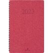 Agenda wire'o Glasgow - 1 semaine sur 2 pages - 17 x 24,5 cm - rouge - Oberthur