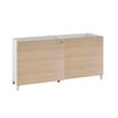 Gautier office Sunday - credenza - 2 planken - 2 deuren - wit, eiken