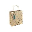 5033601007937-Clairefontaine - Sac cadeau kraft - sapins vert et or - 21,5 cm x 10,2 cm x 25,3 cm-P_405124592_1-0