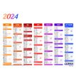 3664447138459-Calendrier Arc en Ciel - 7 mois par face - 21 x 27 cm - Oberthur-P_405132148_2-1