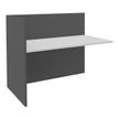 Banque d'accueil Module de départ haut OLA - L142,5 x H112 x P82,5 cm - structure carbone, plateau blanc perle
