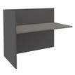 Banque d'accueil Module de départ haut OLA - L142,5 x H112 x P82,5 cm - structure carbone, plateau chêne gris