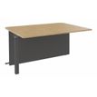 Banque d'accueil Module intermédiaire PMR OLA - L100 x H72,5 x P115 cm - structure carbone, plateau chêne clair