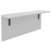 Burocean Ola - Receptionist desk shelf - rechthoekig - parelwit - koolstof basis