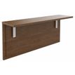 Burocean Ola - Plank voor receptiebalie - rechthoekig - walnoot - parelwit basis