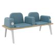 Burocean Ilo - bench - 2 zitplaatsen - textiel, CMHR (Combustion Modified High Resilience)-schuim