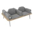 Burocean Ilo - bench - 4 zitplaatsen - textiel, CMHR (Combustion Modified High Resilience)-schuim