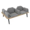 Burocean Ilo - bench - 4 zitplaatsen - textiel, CMHR (Combustion Modified High Resilience)-schuim
