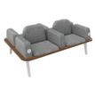 Burocean Ilo - bench - 4 zitplaatsen - textiel, CMHR (Combustion Modified High Resilience)-schuim