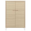 3483600819581-Rangement mi-haut ABSOLU - L81 x H118 x P45 - 2 portes - Chêne structuré-P_405137466_2-1