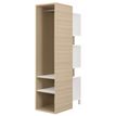 3483600819598-Bibliothèque Vestiaire ABSOLU - L100 x H188 x P45 - 3 bacs de rangement - Chêne structur-P_405137467_2-1