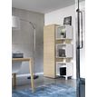 3483600819598-Bibliothèque Vestiaire ABSOLU - L100 x H188 x P45 - 3 bacs de rangement - Chêne structur-P_405137467_3-2