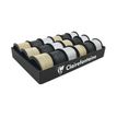 3663619059868-Clairefontaine - Bolduc 18 rubans d'emballage cadeau - 1 cm x 10 m - noir, argent scintill-P_405137953_1-0