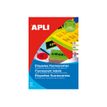 8410782028734-APLI  - 20 feuilles A4 de 24 étiquettes - 3,4 x 6,4 cm - vert fluo-P_405141460_1-0