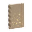 Agenda de poche spiralé Végétal Espace 16S - 1 semaine sur 2 pages -  9 x 16 cm - kraft - Exacompta
