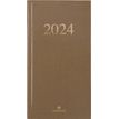 Agenda de poche Kiev - 1 semaine sur 2 pages - 9,5 x 17 cm - taupe - Oberthur