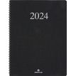 Agenda Galway - 1 semaine sur 2 pages - 22 x 30 cm - noir - Oberthur