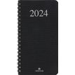 Agenda de poche Galway - 1 semaine sur 2 pages - 9,5 x 17 cm - noir - Oberthur