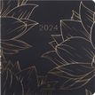 Agenda Astoria - 1 semaine sur 2 pages - 16 x 16 cm - noir - Oberthur