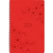 Agenda à spirale Primrose - 1 semaine sur 2 pages - 22 x 28 cm - corail - Oberthur