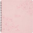 Agenda à spirale Primrose - 1 semaine sur 2 pages - 16 x 16 cm - rose - Oberthur