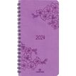 Agenda de poche spiralé Primrose - 1 semaine sur 2 pages - 9,5 x 17 cm - lilas - Oberthur
