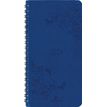 Agenda de poche spiralé Primrose - 1 semaine sur 2 pages - 9,5 x 17 cm - bleu marine - Oberthur