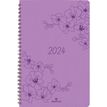 Agenda à spirale Primrose - 1 semaine sur 2 pages - 10 x 15 cm - lilas - Oberthur