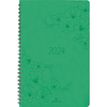 Agenda à spirale Primrose - 1 semaine sur 2 pages - 10 x 15 cm - vert - Oberthur