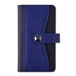 Agenda de poche spiralé Davos - 1 semaine sur 2 pages - 9,5 x 17 cm - bleu - Oberthur
